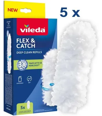 Obrázok produktu pre Náhradné vložky do lopatky na smeti Vileda Flex&Catch, 5 ks.