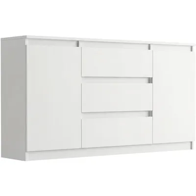 Obrázek produktu pro Komoda 140 cm zásuvky dveře skříňka FRAMIRE R-140-S3 bílá