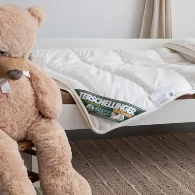 Zdjęcie produktu dla Terschellinger Wełniana kołdra dla dzieci na 4 pory roku – 100% czysta wełna strzyżona Kołdra dla malucha – 100x140 cm