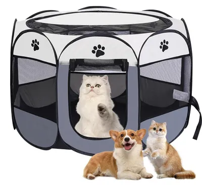 Productafbeelding van Opvouwbare puppyren voor binnen en buiten, 73 x 73 x 43 cm