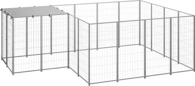Produktbild von Möbel Hundezwinger Silbern 6,05 m² Stahl DE86825