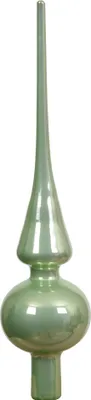 Produktbild von Christbaumspitze Glas 26cm - Matchagrün glänzend
