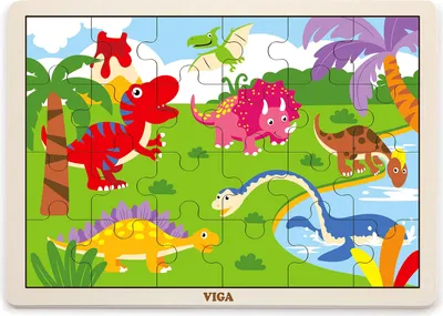 Obrázek produktu pro Dřevěné puzzle 24 dílků - dinosauři