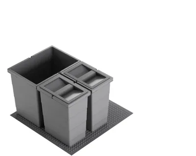 Image de Collecteur de déchets Hailo 3301634 Allegro 295 insert 2x 8 + 18 L gris foncé