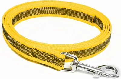 Produktbild von Mystique® Gummierte Leine 20mm mit Handschlaufe Standard Karabiner gelb 3m
