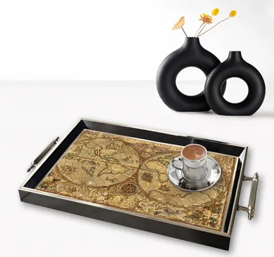 Produktbild von Evila Originals, TPG9867, Tablett, Mehrfarbig, 100 % GLAS, 50 x 29 x 3,5 cm