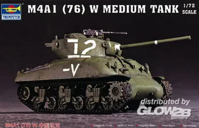 Produktbild von Trumpeter M4A1 (76) W Tank 1:72, 07222