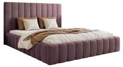 Produktbild von Selsey Fiarro - Polsterbett 140x200 mit Bettkasten, Velours, violett
