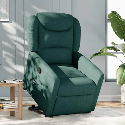 Produktbild von vidaXL Relaxsessel mit Aufstehhilfe Dunkelgrün Stoff