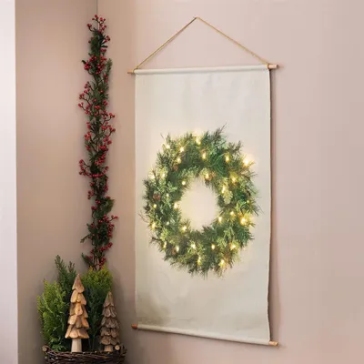 Produktbild von LED-Wanddeko "Weihnachtskranz"