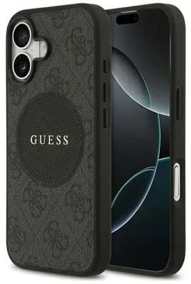 Produktbild von Guess 4G Circle Classic Logo MagSafe-Hülle für iPhone 17 schwarz