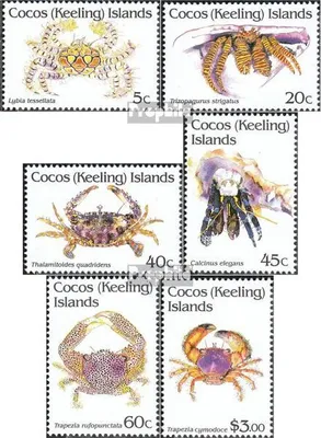Produktbild von Briefmarken Kokos-Inseln 1992 Mi 260-265 (kompl.Ausg.) postfrisch Krebse