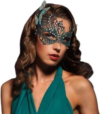 Image de Masque de carnaval noir, dimensions 26x16 cm, forme de gant