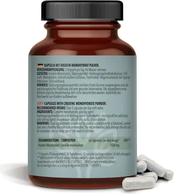 Zdjęcie produktu dla Monohydrat kreatyny BODYLAB - 180 kapsułek