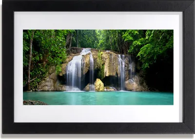 Produktbild von Bild 30x20 MDF-Rahmen Wandkunst Baum Wasserfall Natur