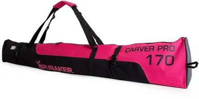 Productafbeelding van Ski Tas Carver Pro - Gevoerd voor 1 paar ski's en stokken - Zwart Roze 170 cm