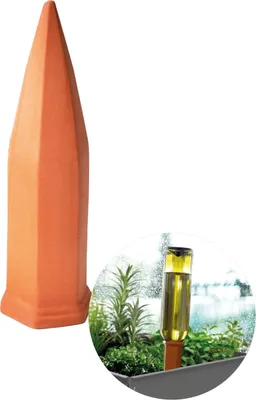 Produktbild von BioGreen Topfpflanzenbewässerung „Hydro Wine“ Tonkegel für Wein- & PET-Flaschen - Kein Austrocknen - Kein Übergießen