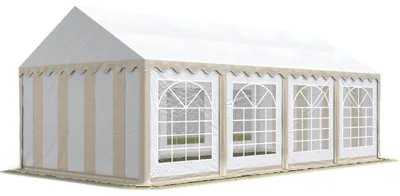 Image de TOOLPORT 4x8 m Tente de réception / Barnum beige-blanc toile de haute qualité PVC 700 N