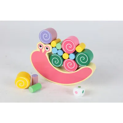 Image de 12x Jouets d'équilibre en bois pour enfants Apprendre Formation Empiler des briques de créativité