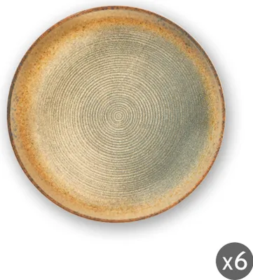 Produktbild von Excelsa Set Von 6 Tiefe Teller Demetra Keramik 18X5 Cm Bunt