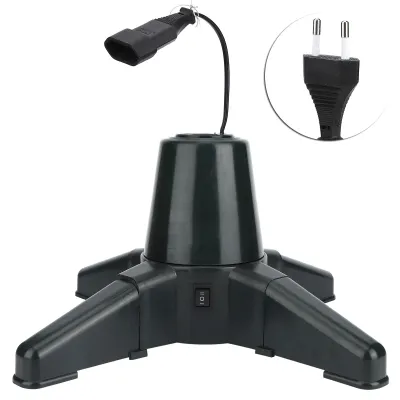 Zdjęcie produktu dla Podstawa do choinki, elektryczna, obrotowa o 360 stopni, z półką na dekoracje, do użytku w domu, wysokość 40 cm