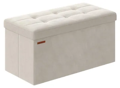 Obrázek produktu pro SONGMICS Sedací taburet s úložným prostorem, skládací sedací box, 38 x 76 x 38 cm