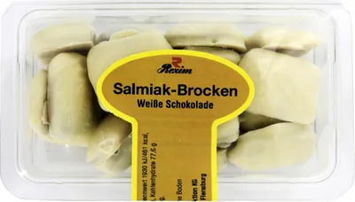 Produktbild von Rexim Salmiak Brocken Weiße Schokolade 125g