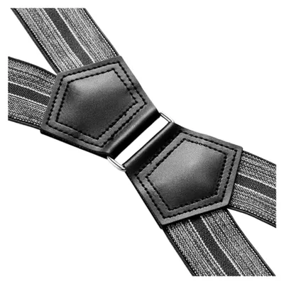 Produktbild von Hosenträger für Männer - 48" elastische verstellbare Träger 1 1/4" - X-Form
