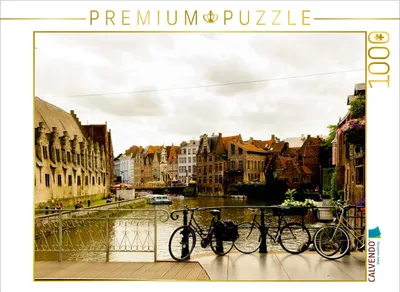 Produktbild von CALVENDO Puzzle Gent, Kraanlei 1000 Teile Puzzle quer | 1000 Teile Lege-Größe 64x48cm Foto-Puzzle für glückliche Stunden