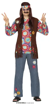 Produktbild von Guirca Hippie-kostüm Für Männer  M  M