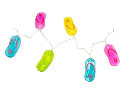 Produktbild von LICHTERKETTE 10x LED batteriebetrieben 100cm Girlande Beleuchtung Licht Leuchte Party (Flip-Flops)