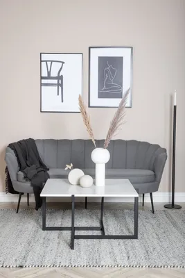 Produktbild von Calais 3-Sitzer Sofa in Grau, Polyester, 180 cm breit, 79 cm hoch und 78 cm tief