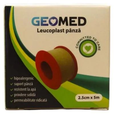 Obrázok produktu pre Geomed, Geomed, Leukoplast, textília, 2,5 cm x 5 m