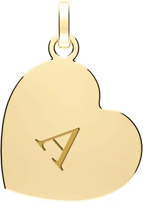 Produktbild von Wunderschöner 9 Karat (375) Gold Herz Buchstaben / Initiale Damen - Anhänger - 17mm*12mm; TRS35314LTA