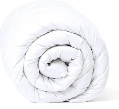 Image de Couverture Unyqoos® 135 x 200 cm – couverture d'hiver matelassée, chaude et adaptée à toute l'année, hypoallergénique, de couleur blanche