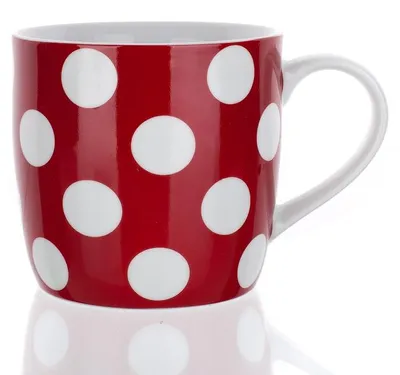 Obrázok produktu pre Keramický hrnček DOTS 310 ml, červený