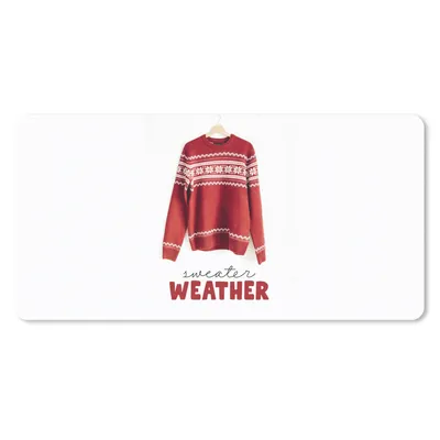 Produktbild von MuchoWow® Schreibtischunterlage Weihnachtspulli - Rot - Winter 80x40 cm - XXL Mauspad - Gaming Mauspad