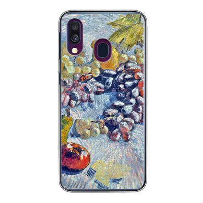 Produktbild von MuchoWow® Handyhülle Schutzhülle Hülle für Samsung Galaxy A40 Weintrauben, Zitronen, Birnen und Äpfel - Vincent van Gogh Silikon Softcase Handy Hülle - Handy-Tasche