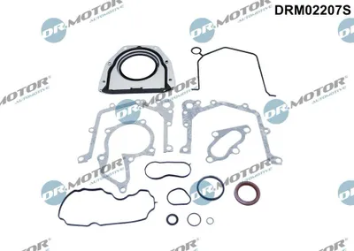 Produktbild von DR.MOTOR AUTOMOTIVE DRM02207S Dichtungssatz Kurbelgehäuse für FORD Fiesta Mk6 Schrägheck (JA8, JR8) Fiesta Mk6 Kastenwagen Fiesta Mk6 Limousine