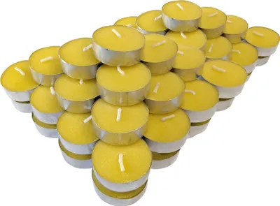 Produktbild von Citronella Duft Teelicht - 80er Pack - Zitronen Duftkerze gegen Mücken - Insekten Schutz Kerze Duftlicht