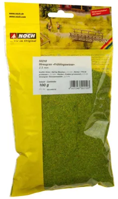 Produktbild von NOCH Streugras „Frühlingswiese“ für Modellbau, Grüntöne, 100g Beutel für die Spurweiten H0, TT, N, Z