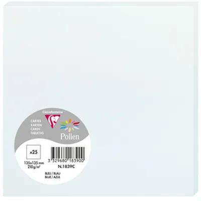 Produktbild von Clairefontaine Karte Pollen 135x135 210g blau