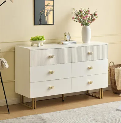 Produktbild von Sideboard mit 6 Schubladen in Elegantes Design,Kommode für Schlafzimmer, Wohnzimmer,120x40x75 cm