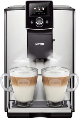 Produktbild von Nivona NICR 825, Espressomaschine, 1,8 l, Kaffeebohnen, Eingebautes Mahlwerk, 1465 W, Schwarz, Satinierter Stahl