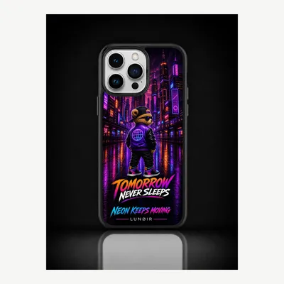 Productafbeelding van iPhone 14 Pro Max hoesje, telefoonhoesje, beschermhoesje, case met nachtlevenmotief – LUNØIR ©