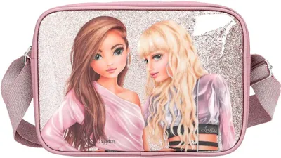 Produktbild von Depesche TopModel Glitter Queen 12528-Slingtasche mit Reißverschluss und verstellbarem Riemen in Pink (12528) DESPECHE