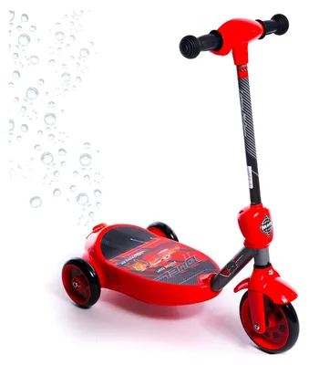 Immagine prodotto di Monopattino Elettrico a Batteria 3 Ruote per Bambini Sparabolle con Licenza Cars