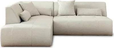 Produktbild von Lisa Design Onyx, modulares 5-Sitzer Ecksofa links, aus Stoff , Beige