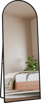 Zdjęcie produktu dla Lustro pełnoprzestrzenne, elegancki design, wszechstronna instalacja, czarne, 53 x 162 cm