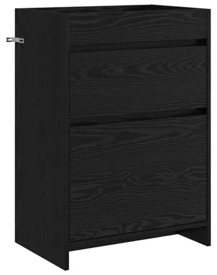 Zdjęcie produktu dla Szafka łazienkowa vidaXL, czarny dąb, 56 x 37,5 x 81 cm, materiały drewnopochodne